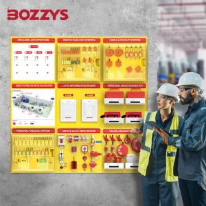 Visual lockout/tagout management board