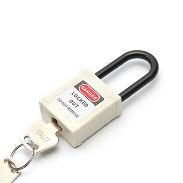 White non-conductive lockout Padlocks - Image 3