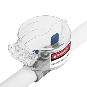 Transparent Butterfly Handle Ball Valve Lockout