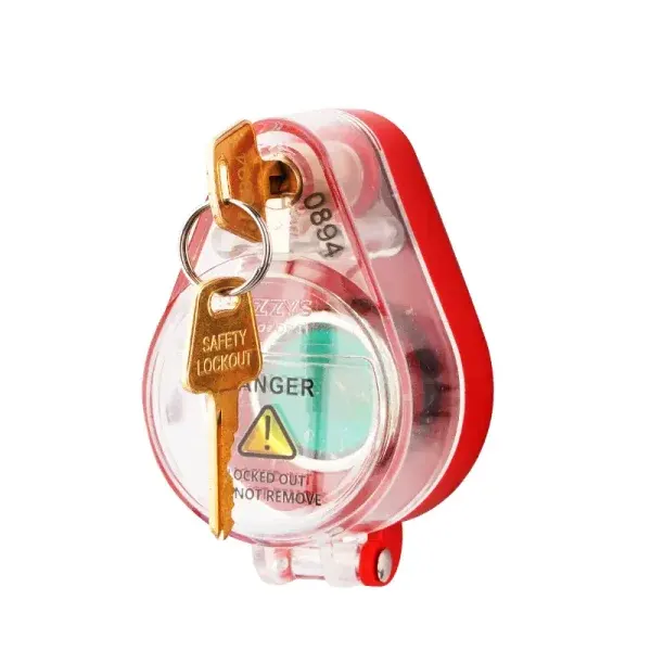 Self-locking emergency stop lockout