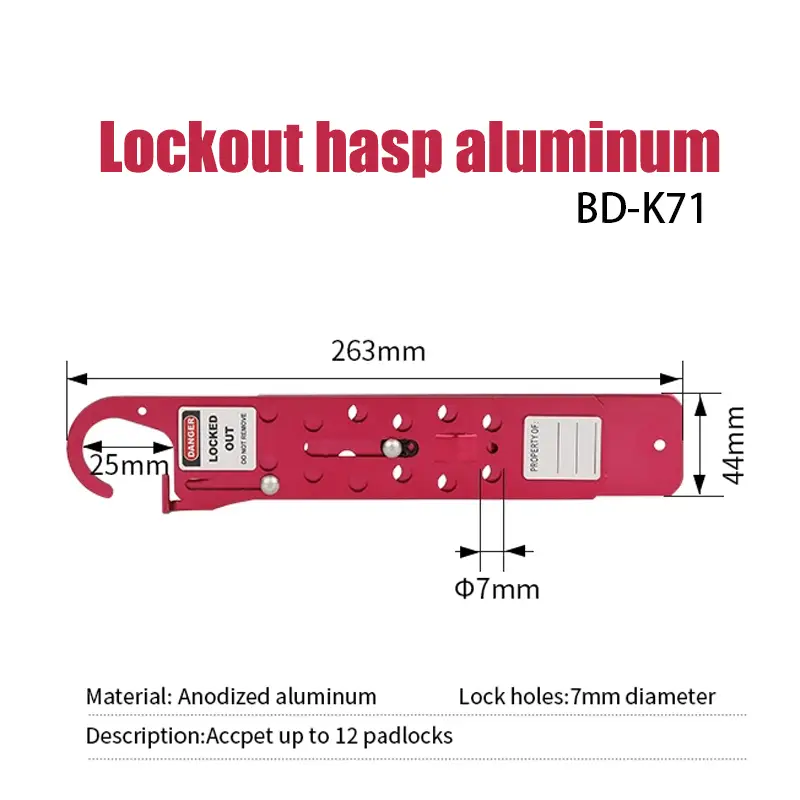 Aluminum Large Sliding Lockout hasps