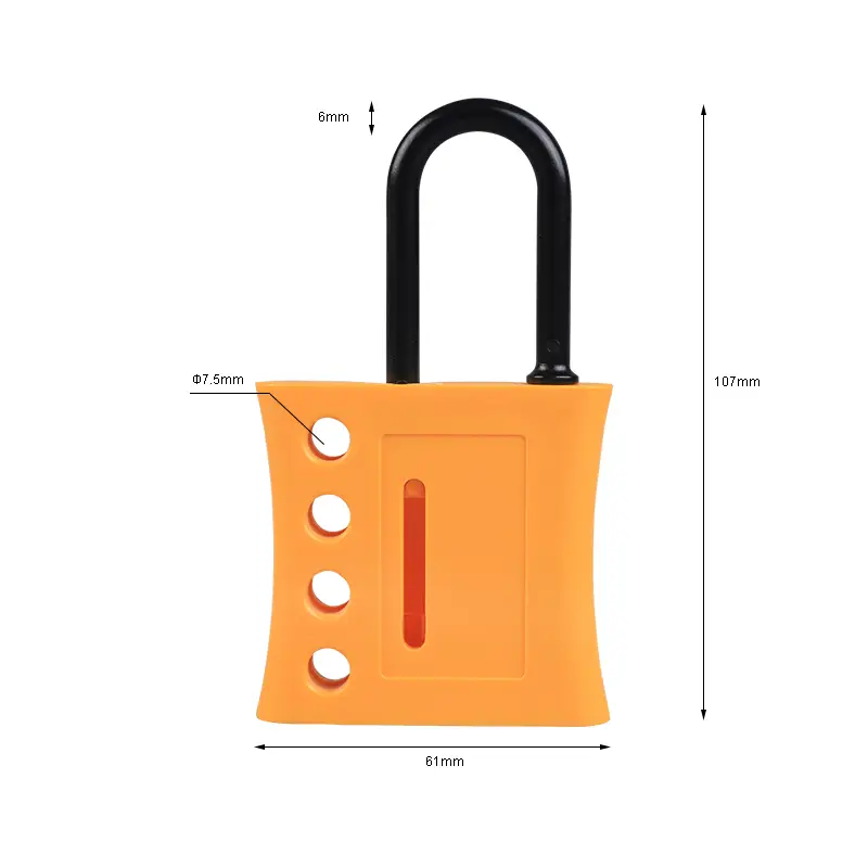 Non-conductive lockout hasp with slider