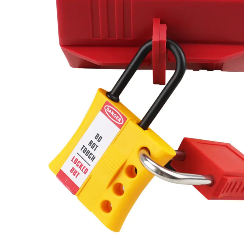 Non-conductive lockout hasp with slider