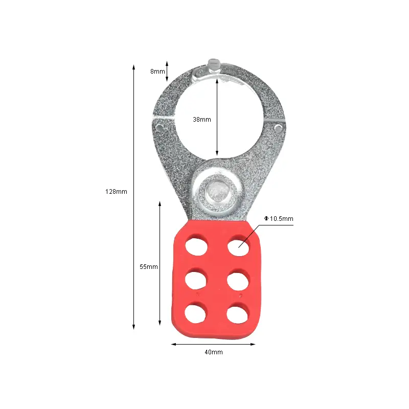Multi-Lockout hasp steel with vinyl-coated handle