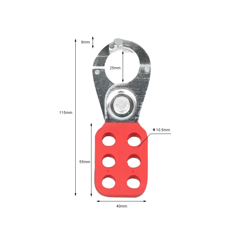 Multi-Lockout hasp steel with vinyl-coated handle