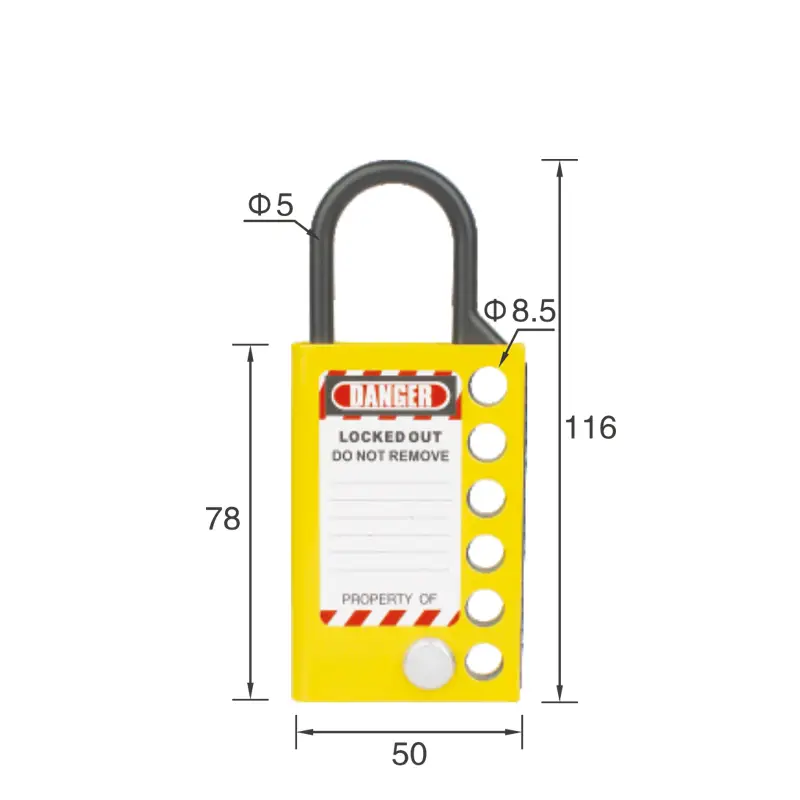 Labeled Steel lockout hasp
