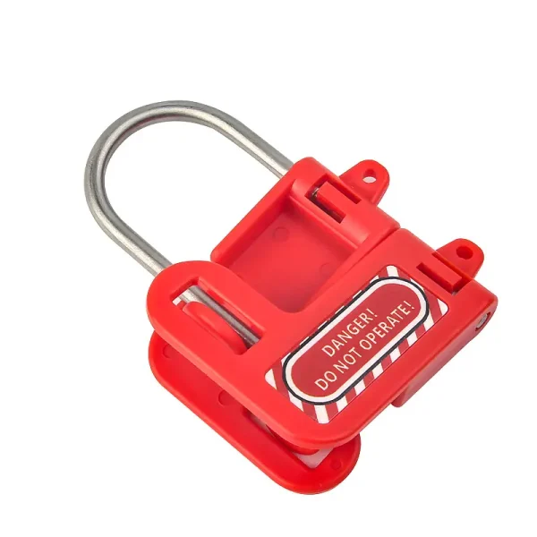 Stainless steel Hasp with Red Plastic Handle, 1n (27mm) Jaw Clearance - Image 2