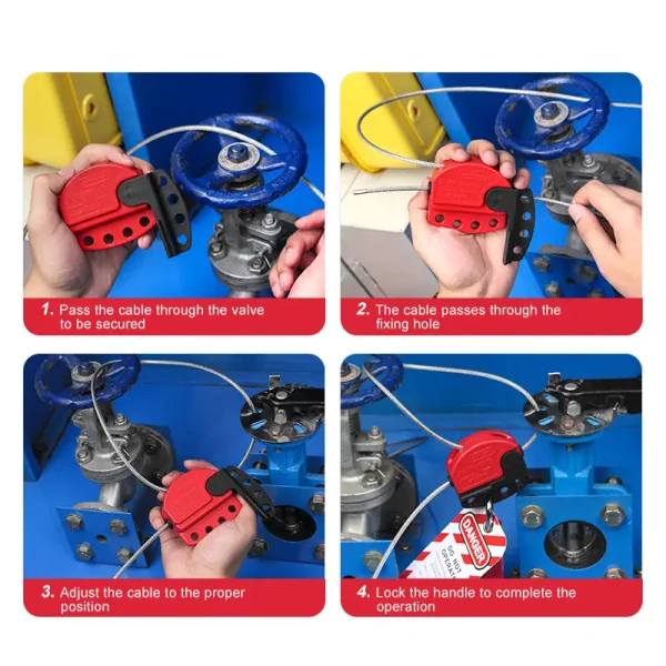 Adjustable Cable Lockout Device with 6/4MM*1.8M Tension cable - Image 10