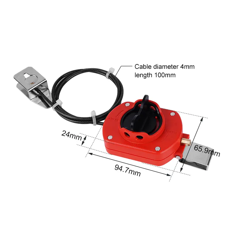 cable lockout for cabinet door