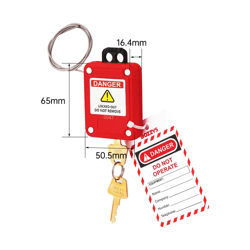 Cable Lockouts with brass cylinder locking