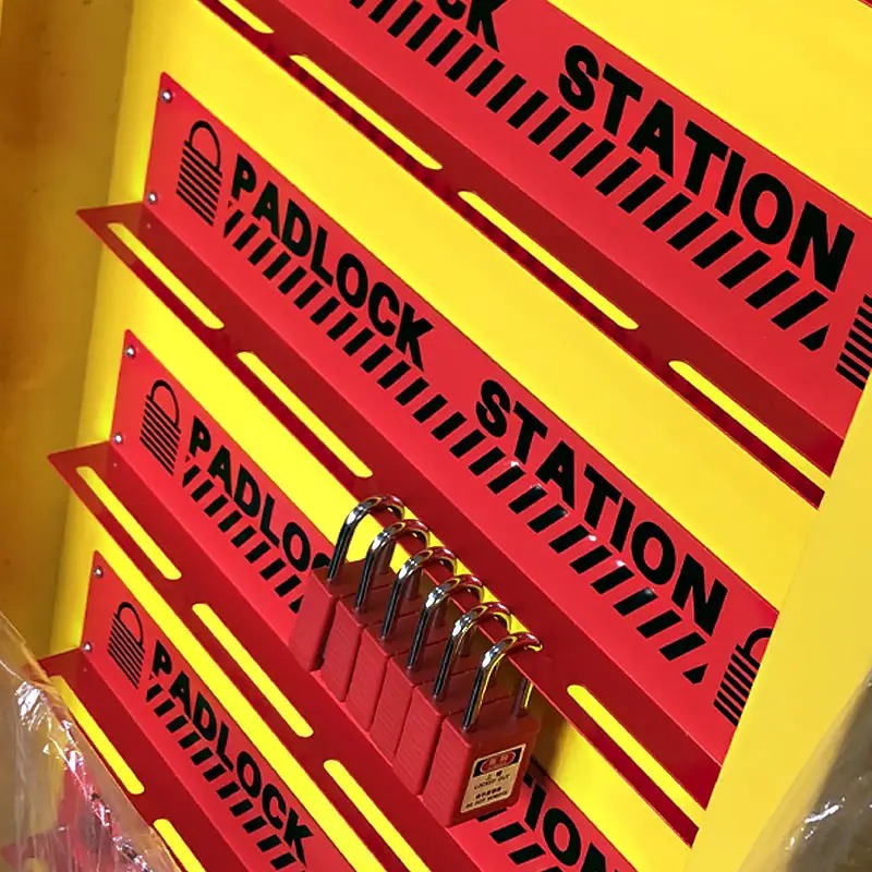 safety lockout padlock station